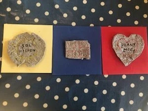 Billede af hjemmelavet postkort med frøhilsen
