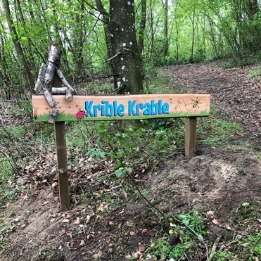 Billede af skilt ved Krible Krable skoven