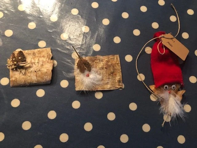 Til og Fra kort lavet af birkebark