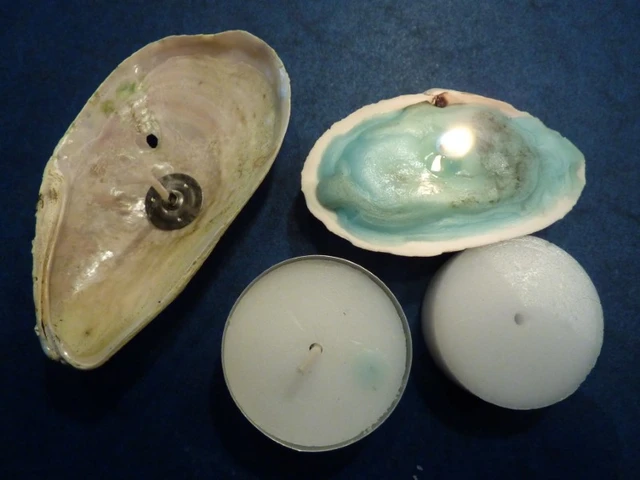 Billede af lys lavet i muslingeskaller