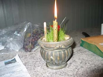 Billede af lys lavet af en hyldepind