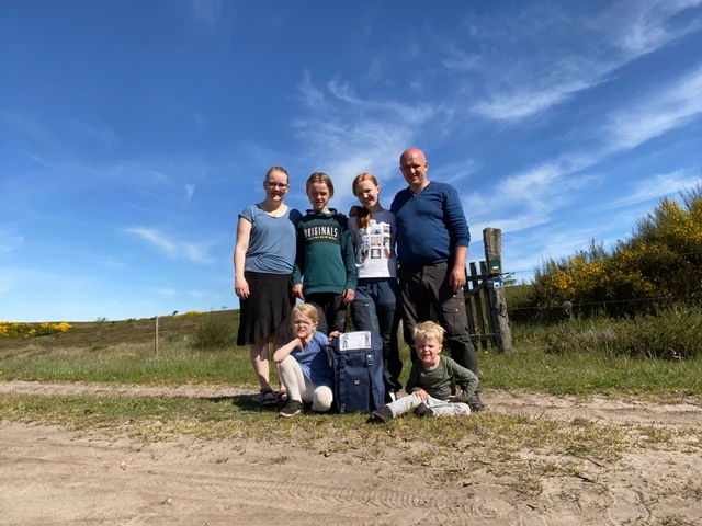 Billede af fasmilie på de Himmerlandske heder