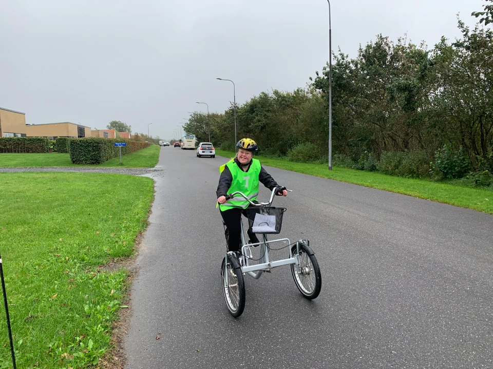 Kirstine på cykel