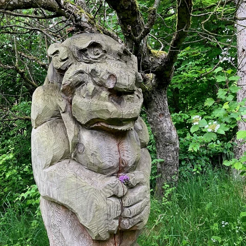 Troldemor på naturbasen i Aars Skov
