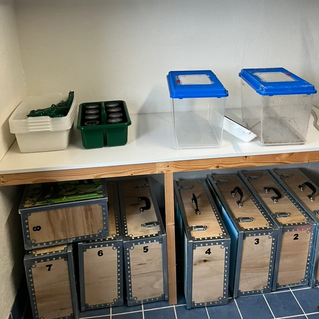 Grej i grejrummet på den kystnære naturbase